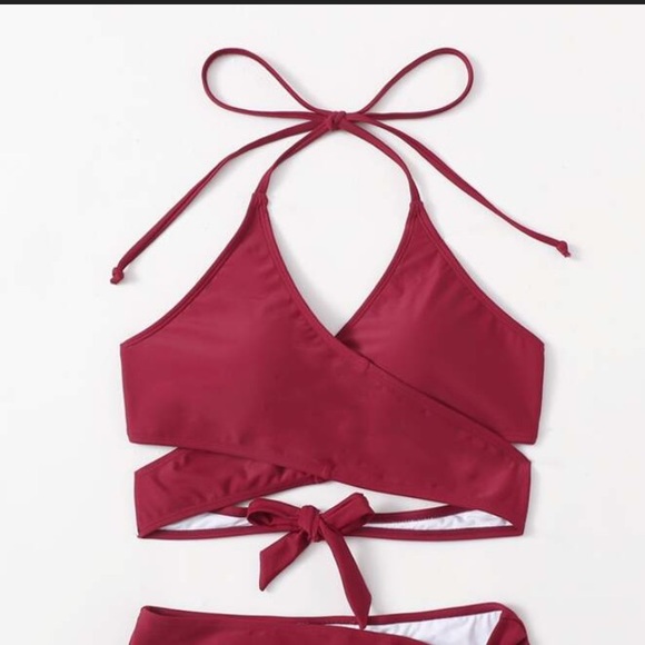 SHEIN Other - Maroon bikini wrap top